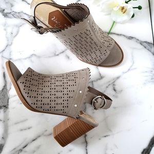 Vintage 7 Eight Peep Toe Booties Block heels